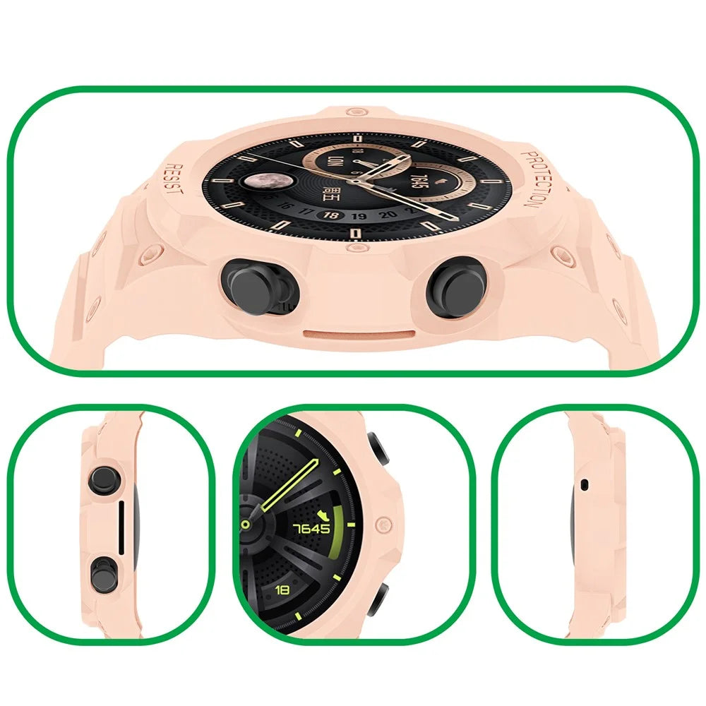 For Huawei Watch GT 2 46mm / GT 3 46mm TPU Protective Case Replacement Wristbands Band Accessories Straps - Pink - 5