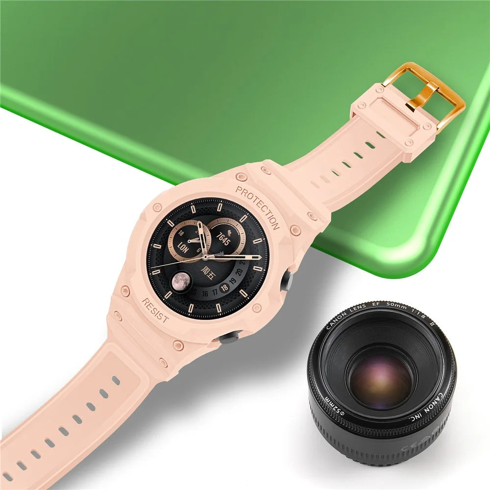 For Huawei Watch GT 2 46mm / GT 3 46mm TPU Protective Case Replacement Wristbands Band Accessories Straps - Pink - 6