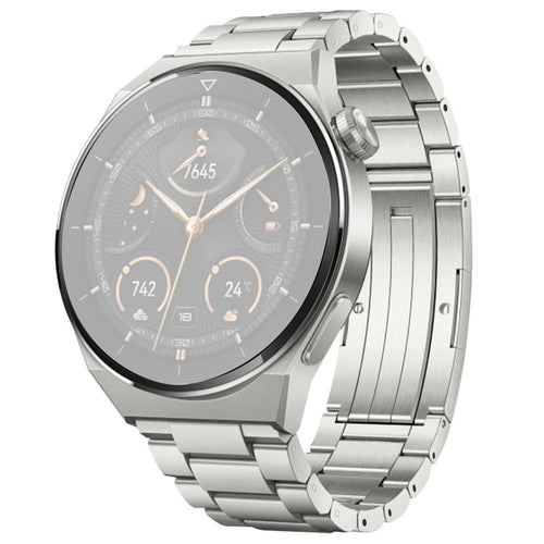 For Huawei Watch Buds / GT3 SE / GT3 Pro Titanium Steel Watch Band 22mm 3-Bead Metal Sports Strap - Silver - 1