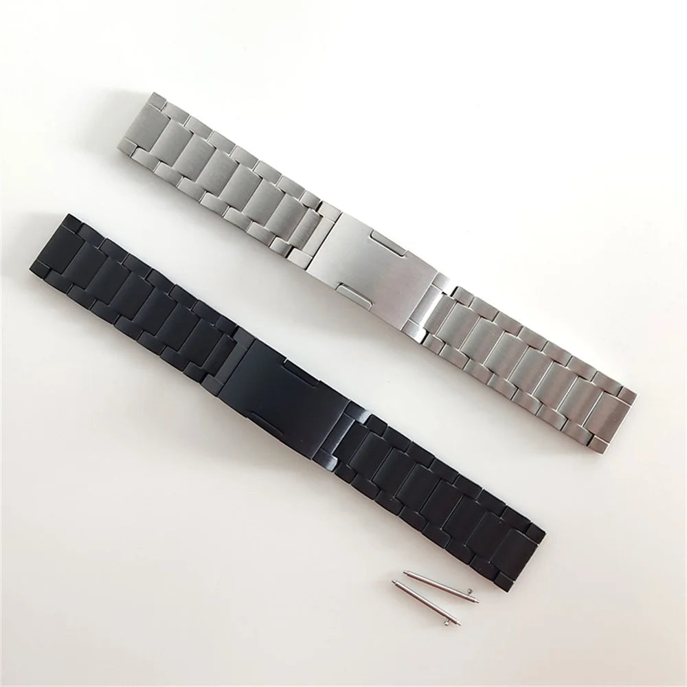For Huawei Watch Buds / GT3 SE / GT3 Pro Titanium Steel Watch Band 22mm 3-Bead Metal Sports Strap - Silver - 6