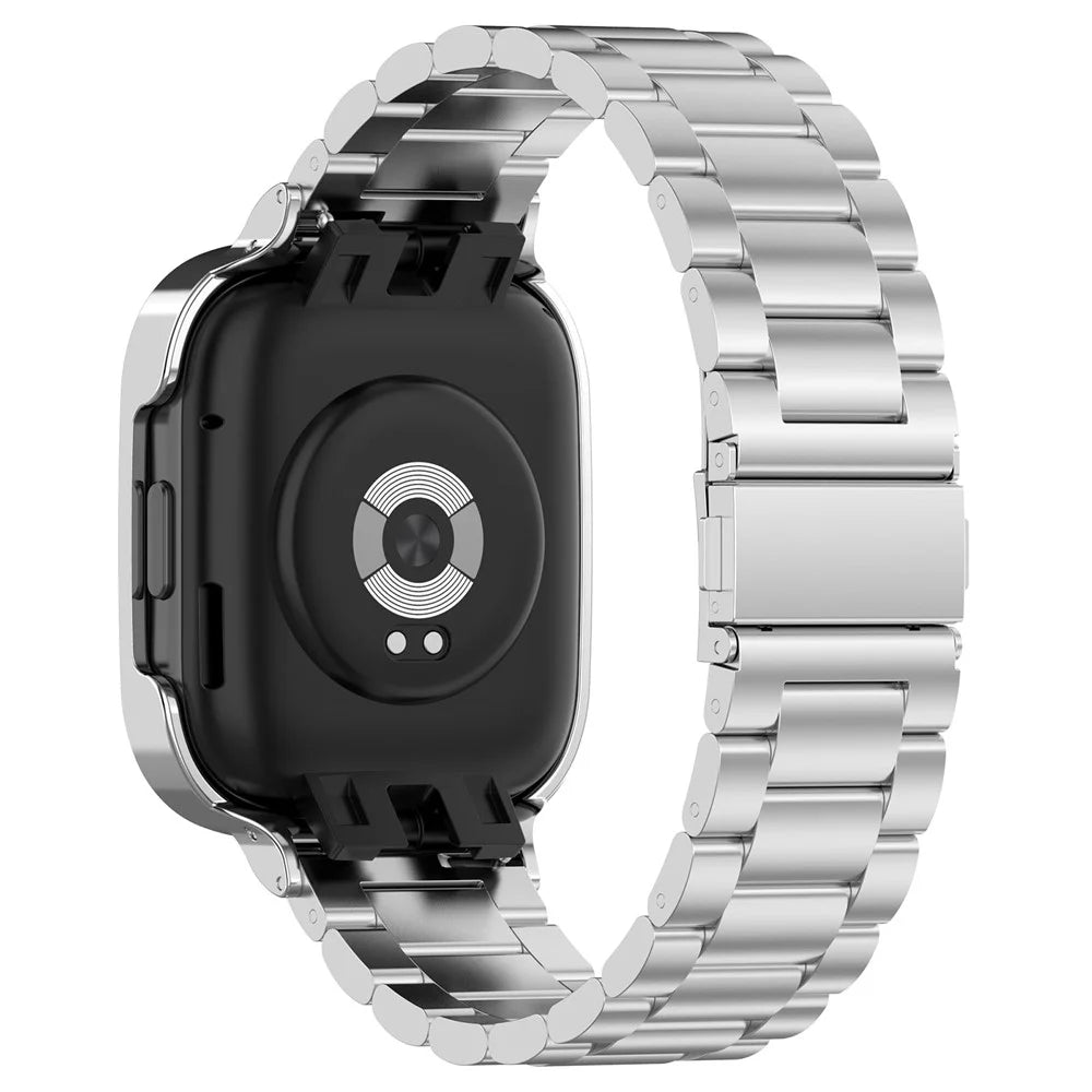 For Xiaomi Redmi Watch 3 / Mi Watch Lite 3 Watch Strap Stainless Steel 20mm Watch Band with Watch Case - Silver - 3