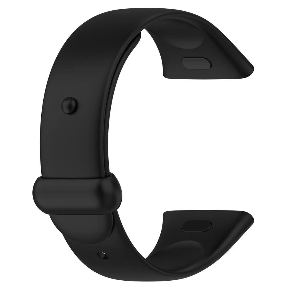 For Xiaomi Redmi Watch 3 / Mi Watch Lite 3 Silicone Watch Strap Snap Button Adjustable Watch Band - Black - 2