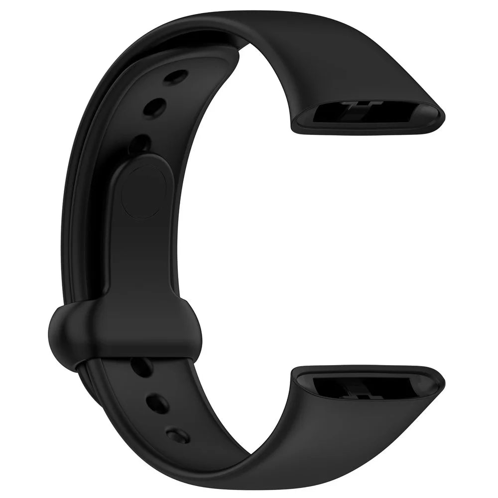For Xiaomi Redmi Watch 3 / Mi Watch Lite 3 Silicone Watch Strap Snap Button Adjustable Watch Band - Black - 3