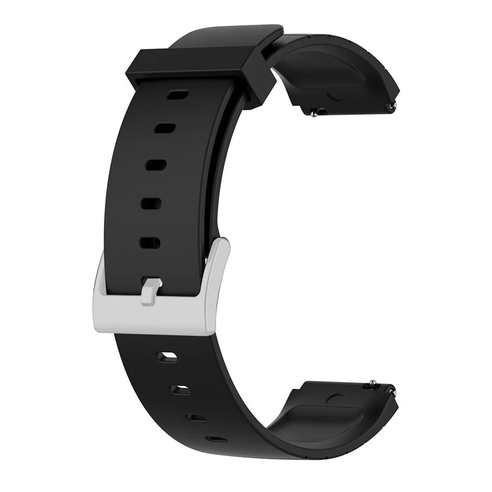 For Mibro Watch GS Silicone Watch Band Adjustable Wrist Strap Replacement - Black - 1