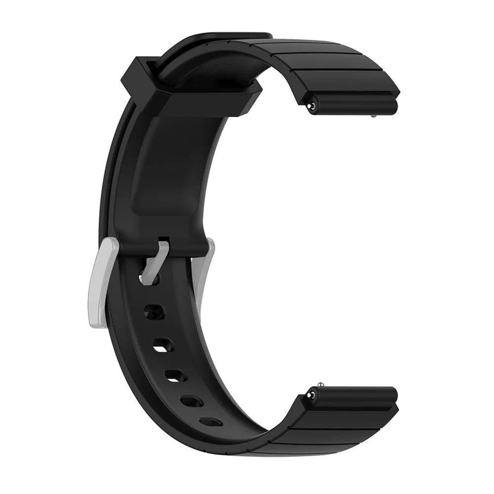 For Mibro Watch GS Silicone Watch Band Adjustable Wrist Strap Replacement - Black - 2