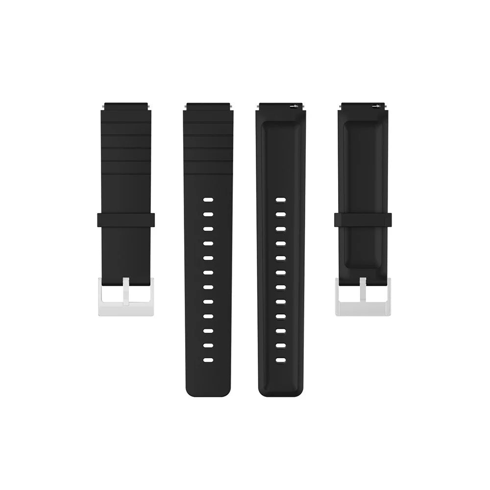 For Mibro Watch GS Silicone Watch Band Adjustable Wrist Strap Replacement - Black - 3