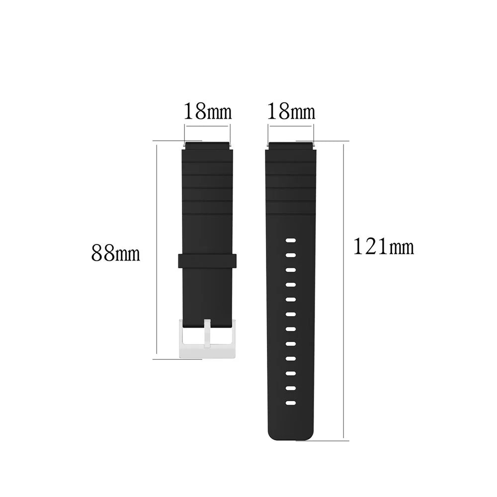 For Mibro Watch GS Silicone Watch Band Adjustable Wrist Strap Replacement - Black - 6