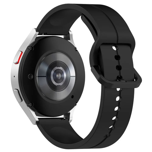 For Samsung Galaxy Watch 5 / Huawei Watch GT3 42mm / Huami Amazfit GTR Mini (A2174) Universal Silicone Watch Band 20mm Watch Strap - Black - 1