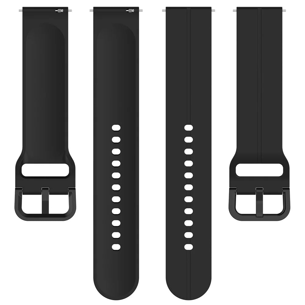 For Samsung Galaxy Watch 5 / Huawei Watch GT3 42mm / Huami Amazfit GTR Mini (A2174) Universal Silicone Watch Band 20mm Watch Strap - Black - 4