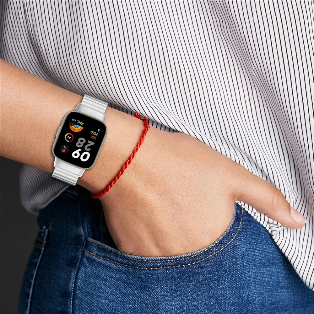 For Xiaomi Redmi Watch 3  /  Mi Watch Lite 3 Smart Watch Wrist Strap 20mm Stainless Steel Watchband - Silver - 7