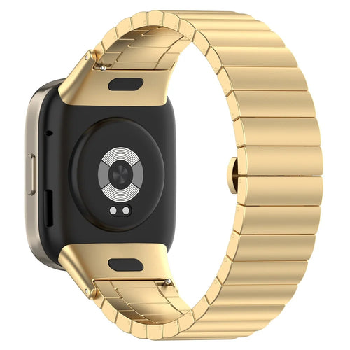 Watch Strap for Xiaomi Redmi Watch 3  /  Mi Watch Lite 3 Watchband 20mm Stainless Steel Wristband - Gold - 1