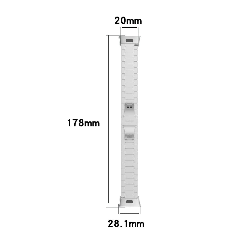 Watch Strap for Xiaomi Redmi Watch 3  /  Mi Watch Lite 3 Watchband 20mm Stainless Steel Wristband - Gold - 6