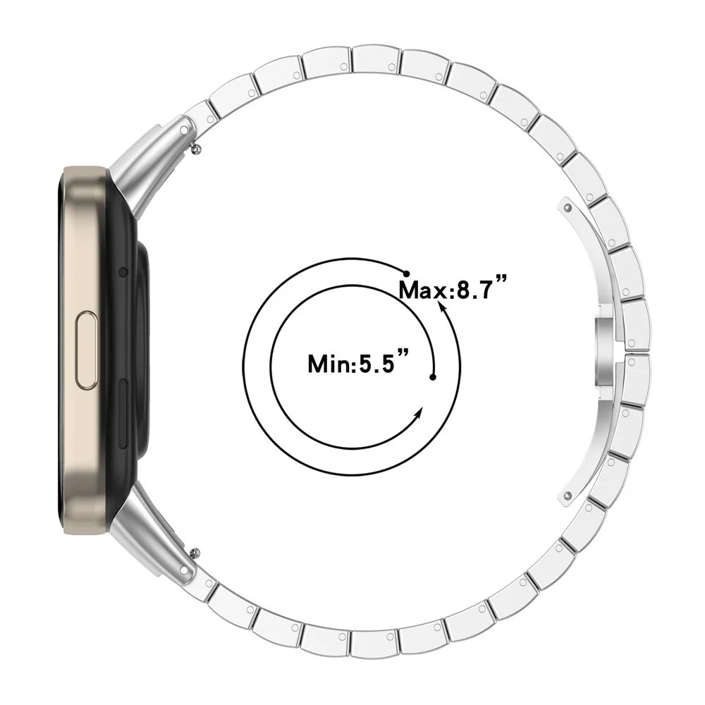 Watch Strap for Xiaomi Redmi Watch 3  /  Mi Watch Lite 3 Watchband 20mm Stainless Steel Wristband - Gold - 7