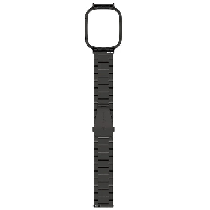 For Xiaomi Redmi Watch 3  /  Mi Watch Lite 3 Wrist Strap, 20mm Stainless Steel Watchband with Watch Case - Black - 5