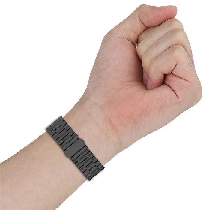 For Xiaomi Redmi Watch 3  /  Mi Watch Lite 3 Wrist Strap, 20mm Stainless Steel Watchband with Watch Case - Black - 6