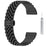 For Fitbit Versa 3 / Versa 4 Stainless Steel Watch Bands 5 Beads Watch Strap Replacement with Tool - Black - 1