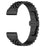For Fitbit Versa 3 / Versa 4 Stainless Steel Watch Bands 5 Beads Watch Strap Replacement with Tool - Black - 3