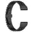 For Fitbit Versa 3 / Versa 4 Stainless Steel Watch Bands 5 Beads Watch Strap Replacement with Tool - Black - 4