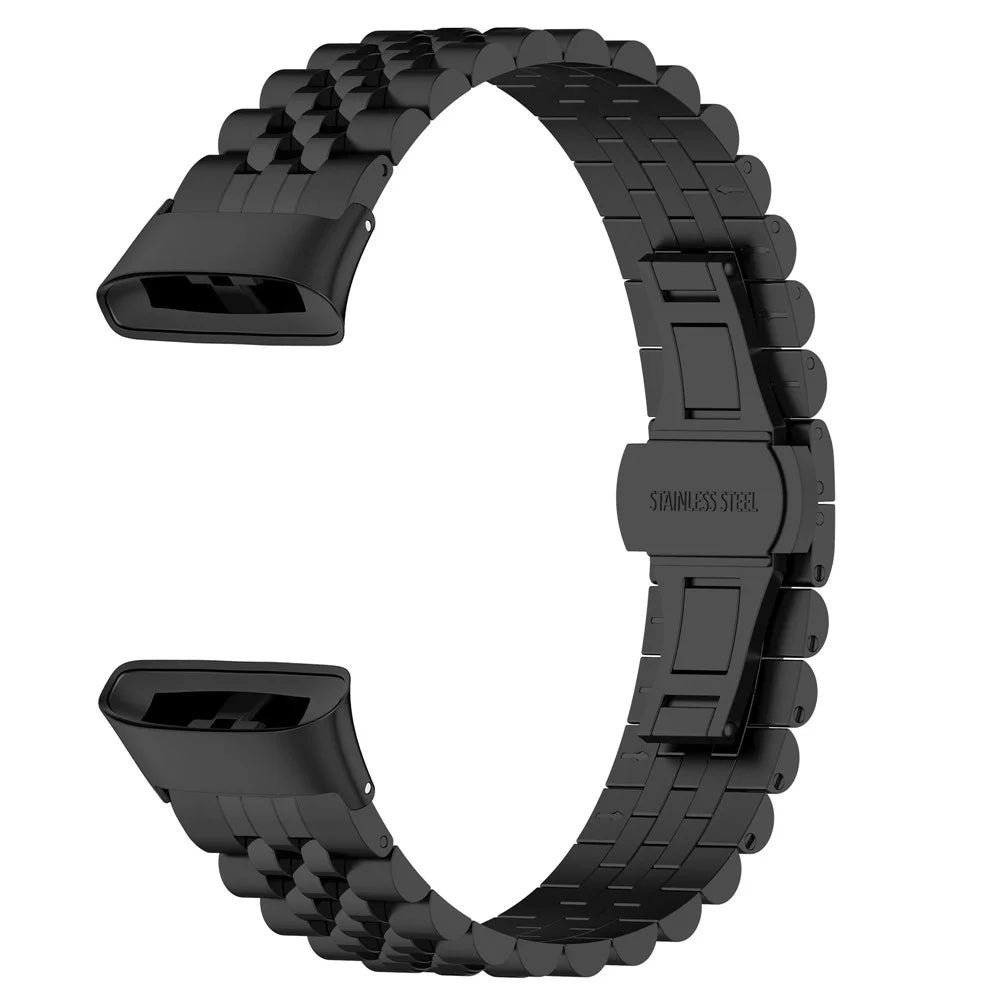 Watch Band for Xiaomi Redmi Watch 3 / Mi Watch Lite 3 , 5 Beads Stainless Steel Watch Strap Replacement with Tool - Black - 3
