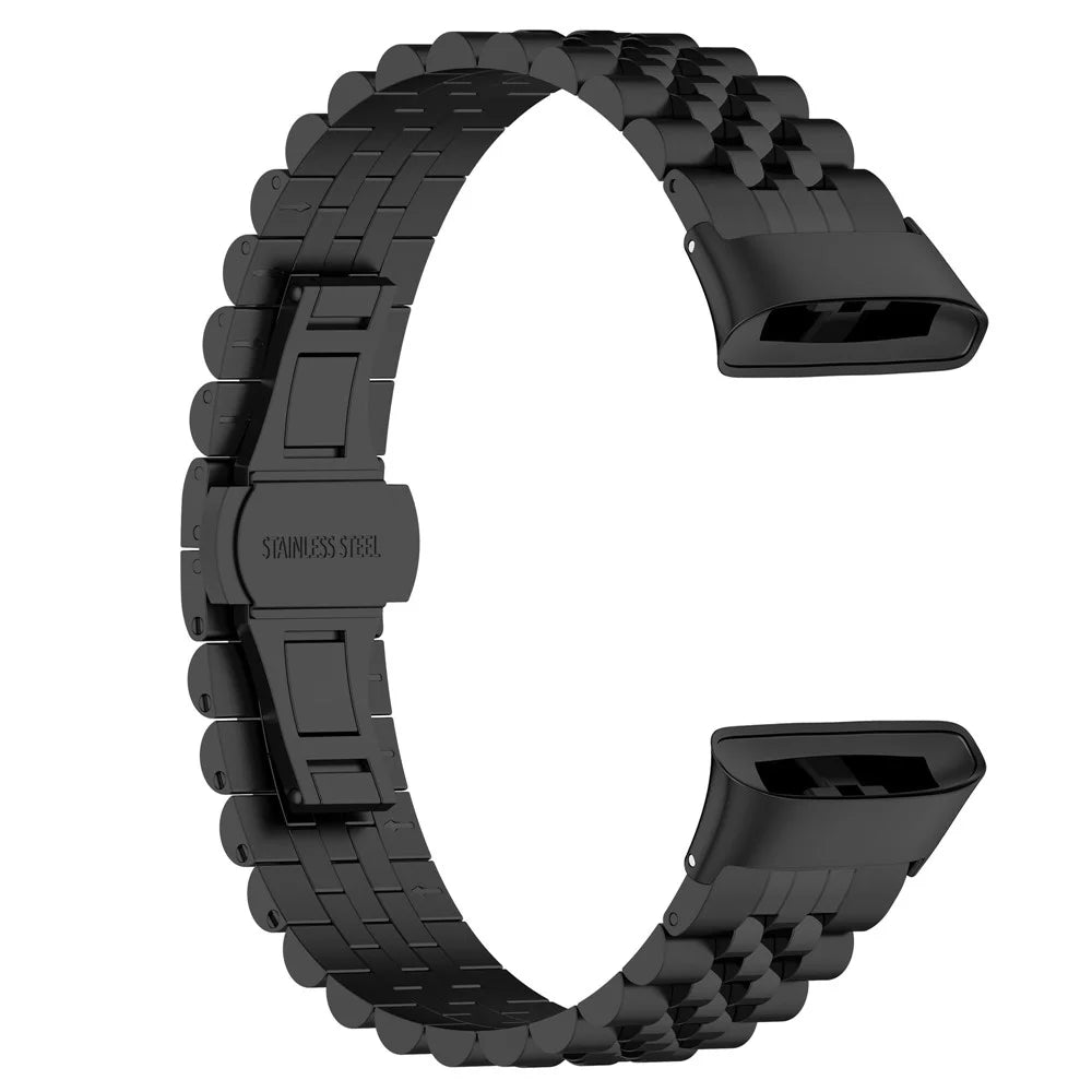 Watch Band for Xiaomi Redmi Watch 3 / Mi Watch Lite 3 , 5 Beads Stainless Steel Watch Strap Replacement with Tool - Black - 4