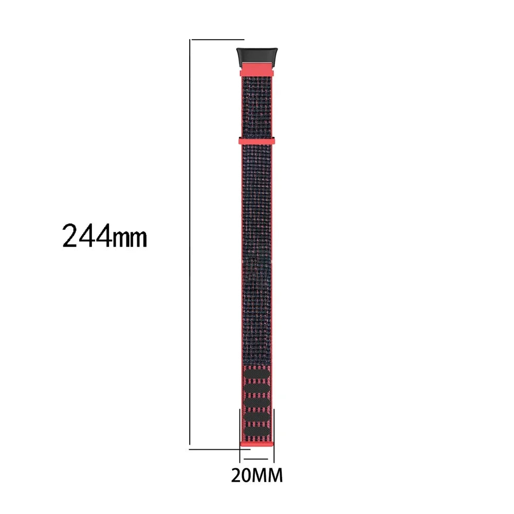 For Xiaomi Redmi Watch 3 Watch Band Adjustable Nylon Wrist Strap - Black / Red - 3