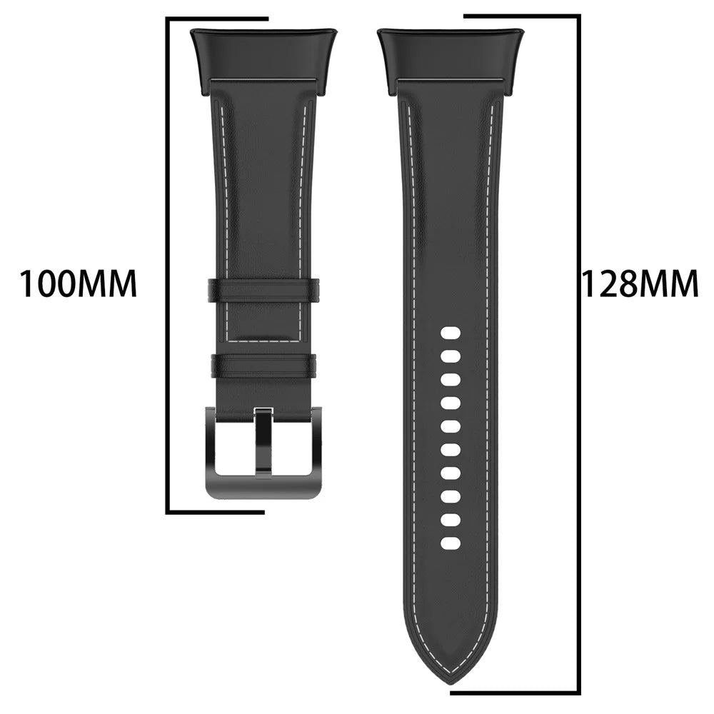 For Xiaomi Redmi Watch 3 Watch Band Genuine Cow Leather Adjustable Wrist Strap - Black - 4