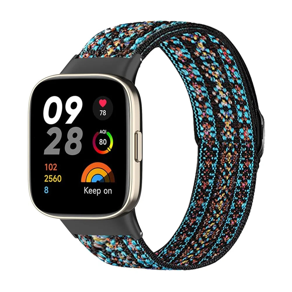 For Xiaomi Redmi Watch 3 Watch Strap Elastic Nylon Adjustable Smart Watch Band - Brown - 3