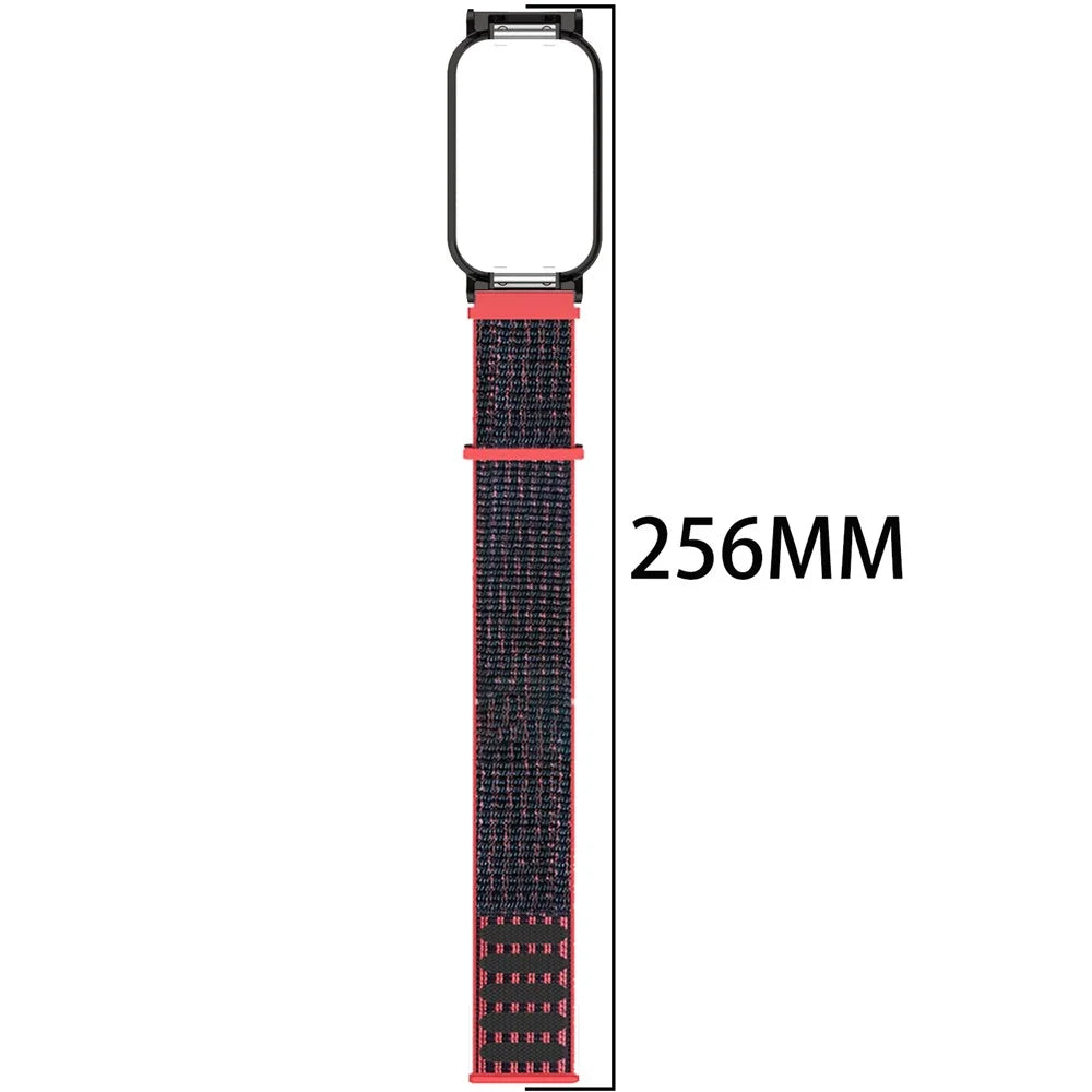 For Redmi Band 2 Breathable Watch Strap Flexible Nylon Bracelet Smart Watch Band for Women  /  Men - Black / Red - 3