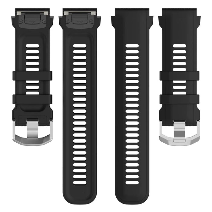 Silicone Watch Band for Garmin MARQ / Approach S62 / S60 , Honeycomb Texture Replacement Watch Strap - Black - 4