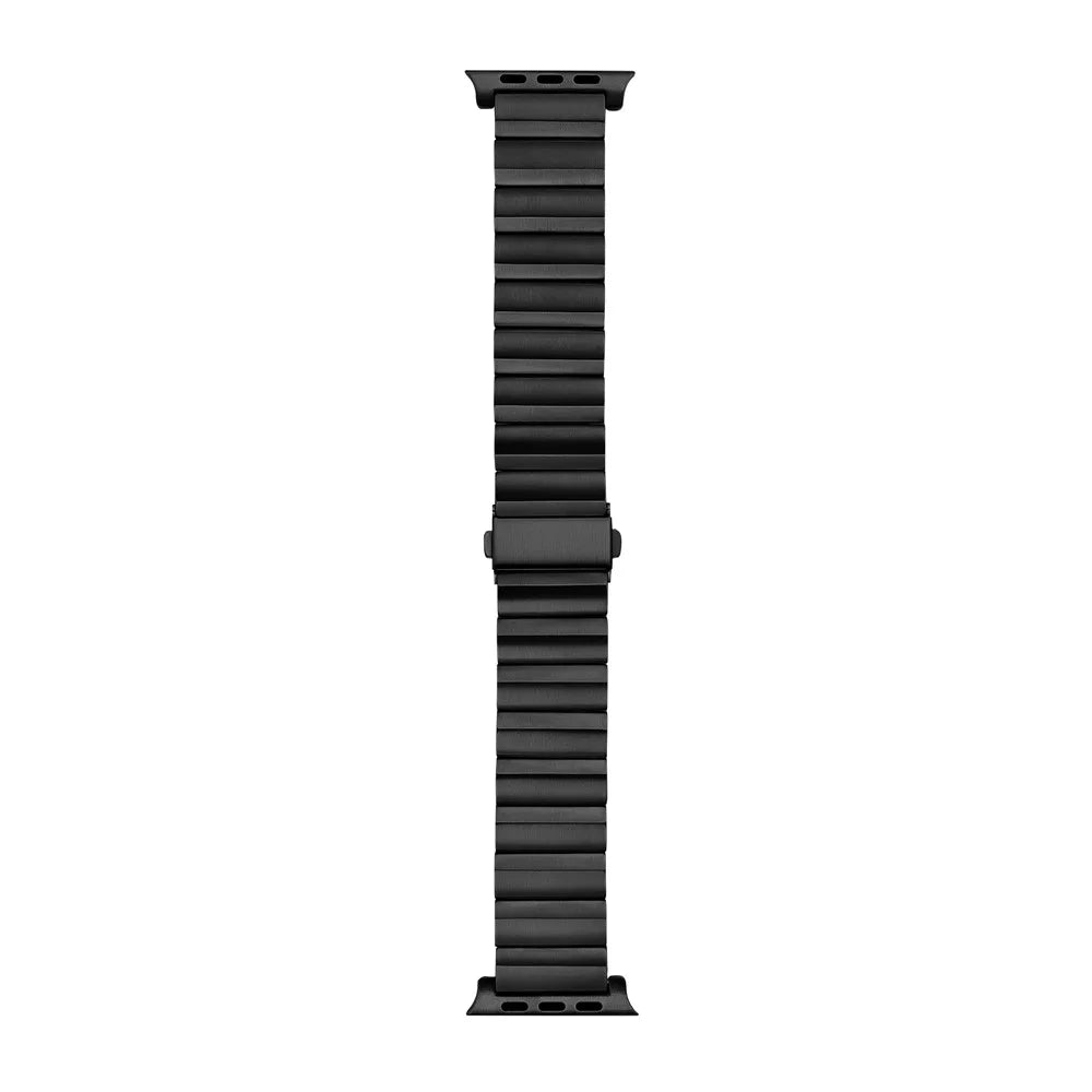 Wrist Strap for Apple Watch Ultra 3 2 1 49mm / Series 11 10 46mm / 9 8 7 45mm / SE3 SE2 SE 6 5 4 44mm / 3 2 1 42mm Titanium Alloy Replacement Watchband - Black - 2