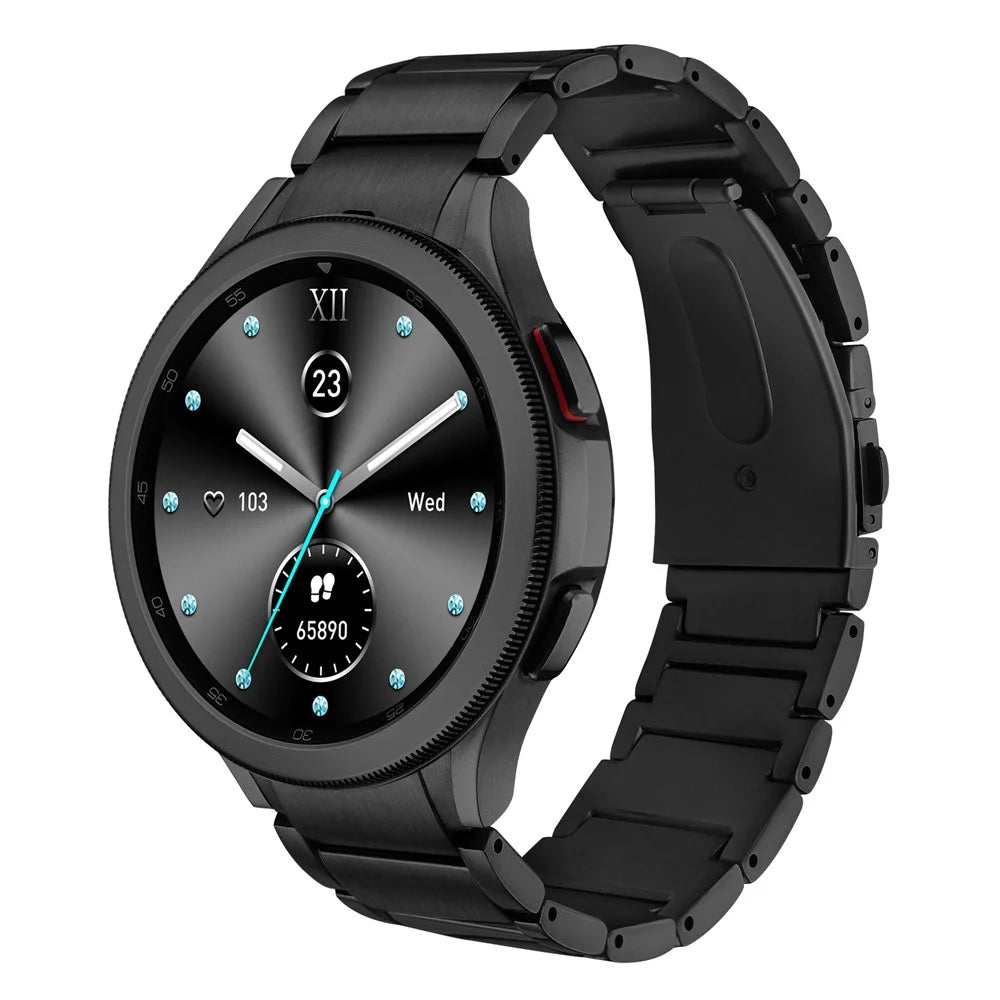 Wrist Band for Samsung Galaxy Watch6 / Watch6 Classic / Watch 5 / Watch5 Pro / Watch4 / Watch4 Classic Titanium Alloy Smartwatch Strap - Black - 3