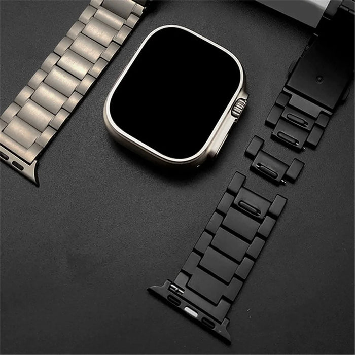 Watch Strap for Apple Watch Series 11 10 42mm / 9 8 7 41mm / SE3 SE2 SE 6 5 4 40mm / 3 2 1 38mm Titanium Alloy Watch Strap - Silver - 4