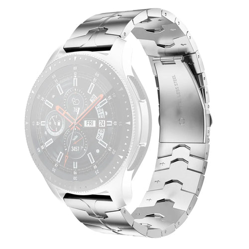 For Garmin Venu 2 / Forerunner 265 / 255 22mm Stainless Steel Watch Strap Replacement Watchband - Silver - 1
