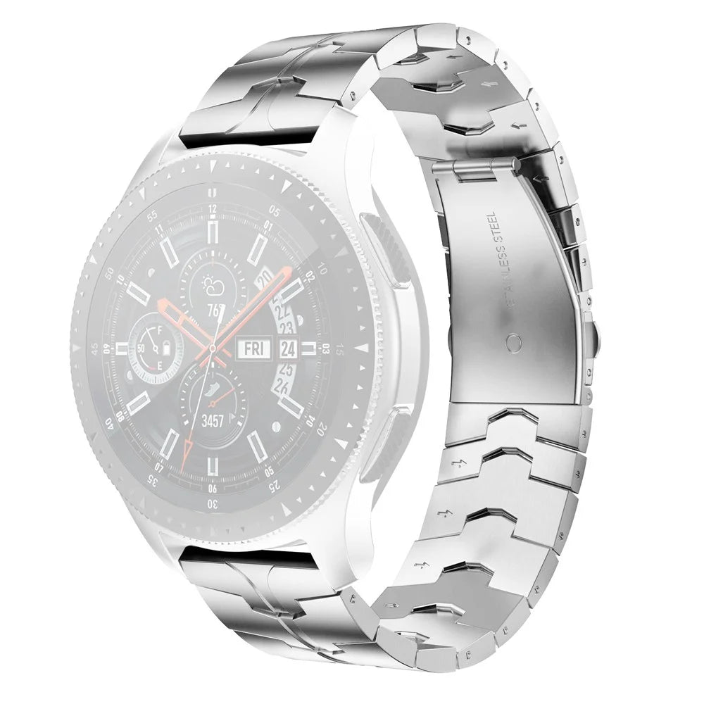 For Garmin Venu 2 / Forerunner 265 / 255 22mm Stainless Steel Watch Strap Replacement Watchband - Silver - 1