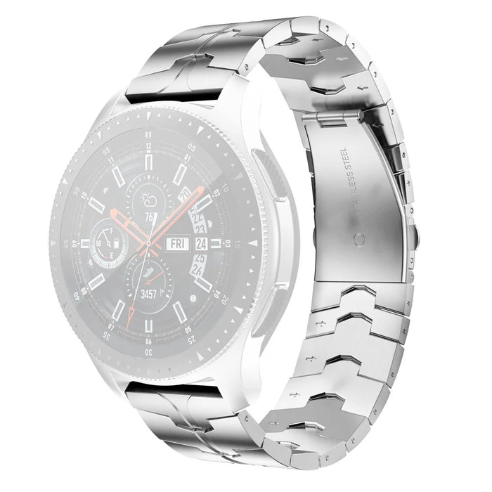 For Garmin Venu 2 / Forerunner 265 / 255 22mm Stainless Steel Watch Strap Replacement Watchband - Silver - 1