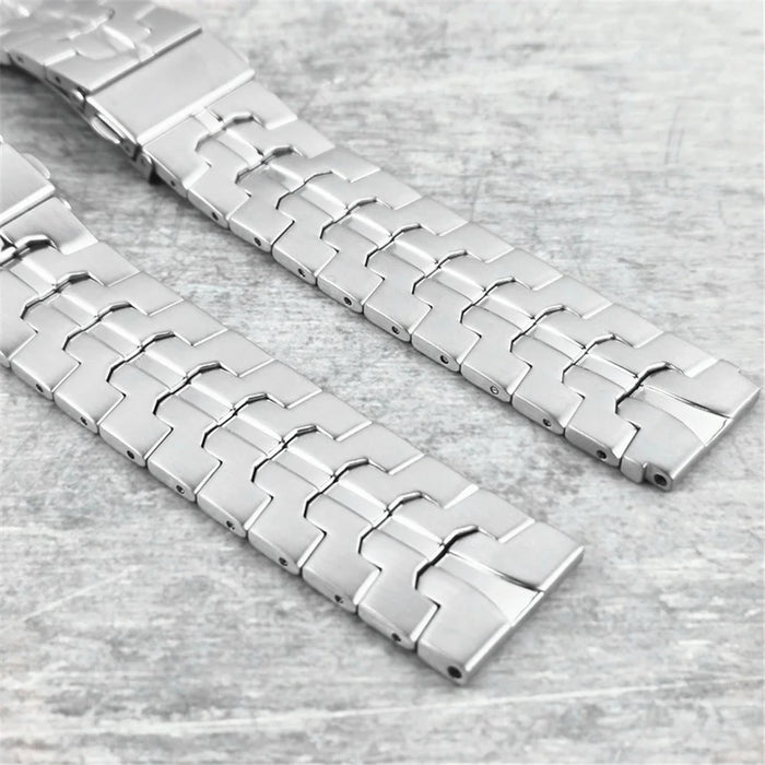 For Garmin Venu 2 / Forerunner 265 / 255 22mm Stainless Steel Watch Strap Replacement Watchband - Silver - 4