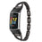 For Fitbit Charge 6 / 5 Rhinestones Decor Cross Design Metal Watch Strap Replacement Wrist Band - Black - 2
