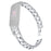 For Fitbit Inspire 3 G-shape Rhinestone Decor Metal Wrist Strap Replacement Watch Band - Silver - 1