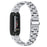 For Fitbit Inspire 3 Stainless Steel Wrist Strap 3 Beads Replacement Smart Watch Band - Silver - 1