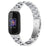 For Fitbit Inspire 3 Stainless Steel Wrist Strap 3 Beads Replacement Smart Watch Band - Silver - 2