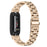 Wrist Strap for Fitbit Inspire 3 Stainless Steel 3 Beads Replacement Smart Watch Band - Champagne Gold - 1
