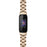Wrist Strap for Fitbit Inspire 3 Stainless Steel 3 Beads Replacement Smart Watch Band - Champagne Gold - 3