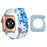 For Apple Watch Series 1 / 2 / 3 42mm Soft Silicone Strap Pattern Printed Watch Band with Blue TPU Case - Style G - 1