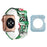For Apple Watch Series 1  /  2  /  3 38mm Pattern Printing Wrist Band Replacement Silicone Strap with Blue TPU Case - Style E - 1