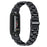 For Fitbit Inspire 3 Stainless Steel Watch Strap 3 Beads Design Replacement Watch Band - Black - 1