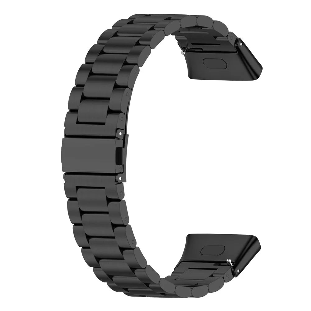 For Xiaomi Redmi Watch 3 / Mi Watch Lite 3 Watch Band 3 Beads Stainless Steel Metal Strap with Case+Tool - Black - 2