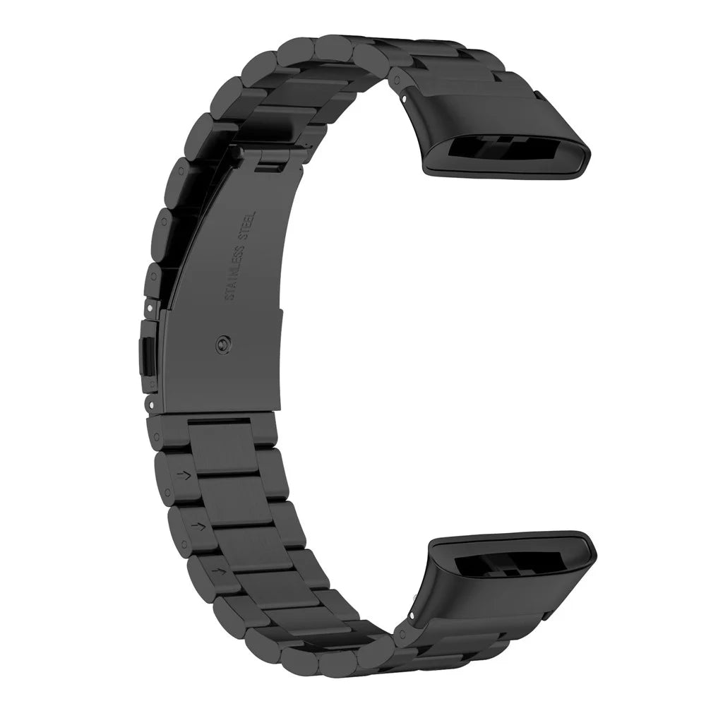 For Xiaomi Redmi Watch 3 / Mi Watch Lite 3 Watch Band 3 Beads Stainless Steel Metal Strap with Case+Tool - Black - 4
