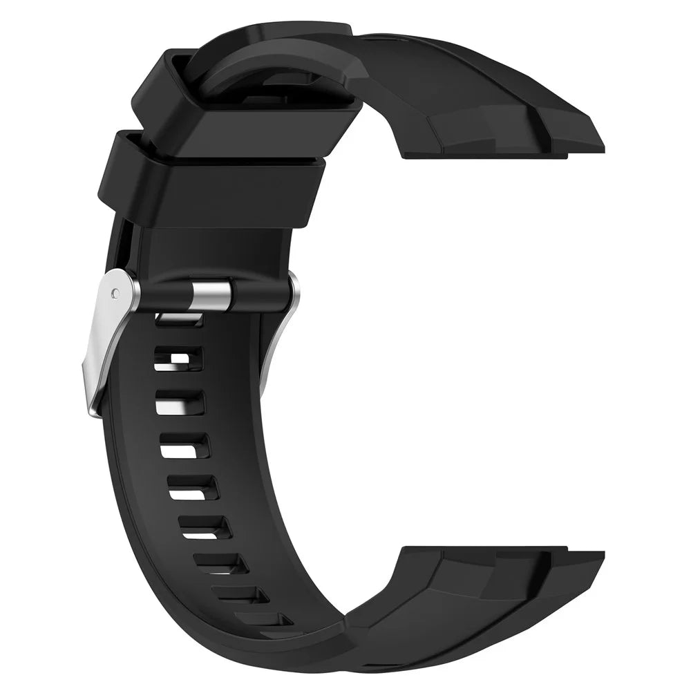 For Huawei Watch GT Cyber Silicone Watch Bands Watch Strap Replacement with Screws + Tool - Black - 3