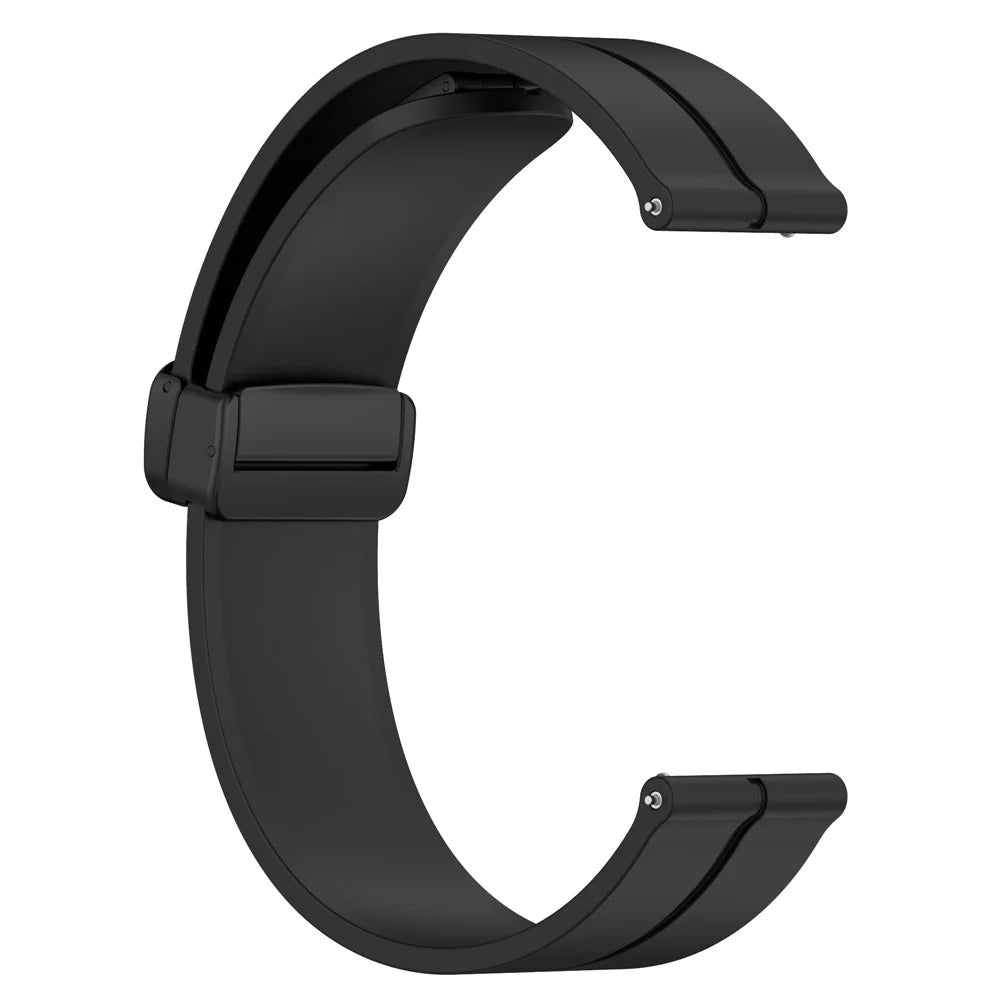For Huawei Watch GT 4 46mm / Watch 4 Pro / Honor Watch GS 3i / GS 3 / GS Pro / Huami Amazfit GTR 4 46mm / 3 / 3 Pro Silicone Watch Strap 22mm Magnetic Buckle Band - Black - 3