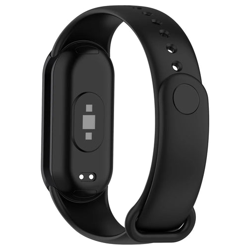 For Xiaomi Smart Band 10 NFC / 10 / 9 NFC / 9 / 8 NFC / 8 Solid Color Silicone Watch Strap Replacement Wrist Band - Black - 1